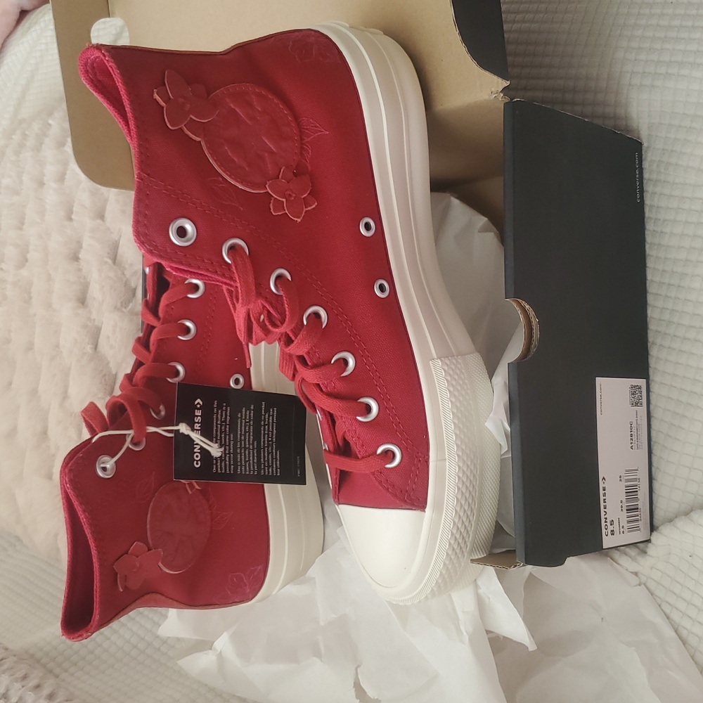 NIB Converse Chuck Taylor All Star Hi Lift Floral High Top Platform Sneakers - Picture 7 of 7